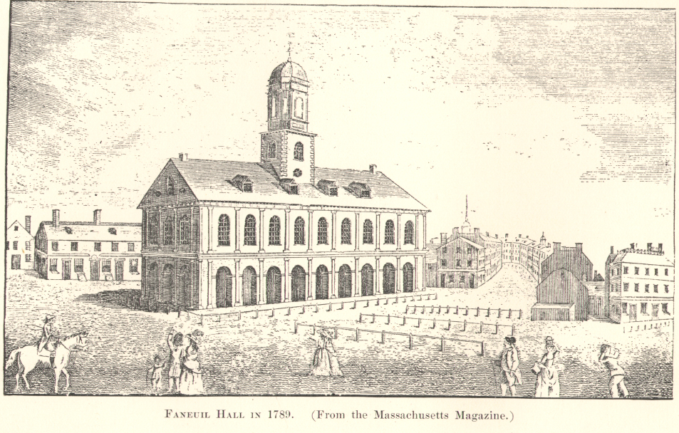 Faneuil Hall, 1789 (From the Massachusetts Magazine)